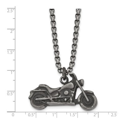 Stainless Steel Motorcycle Pendant Necklace – view 6