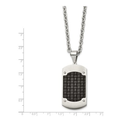Stainless Steel Dog Tag Pendant Necklace – view 4