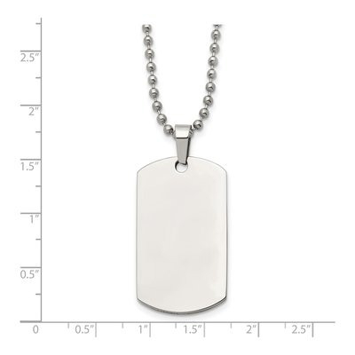 Stainless Steel Dog Tag Pendant Necklace – view 6