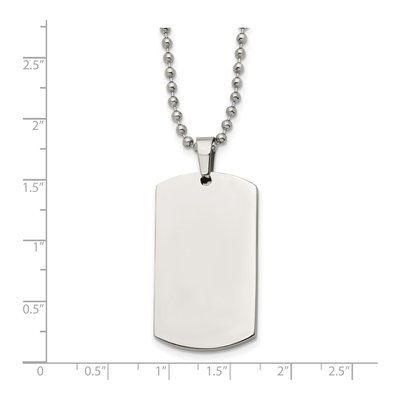 Stainless Steel Dog Tag Pendant Necklace – view 5