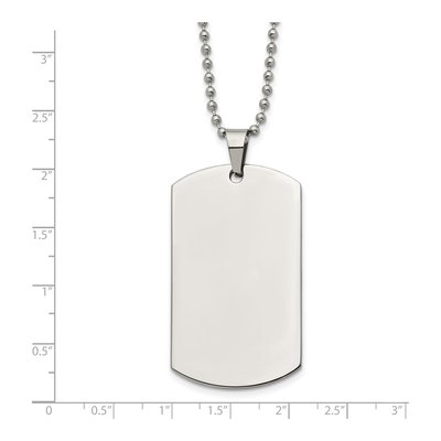 Stainless Steel Dog Tag Pendant Necklace – view 6