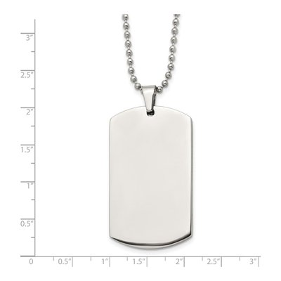 Stainless Steel Dog Tag Ball Pendant Necklace – view 6