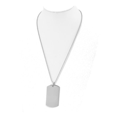 Stainless Steel Dog Tag Pendant Necklace – view 5