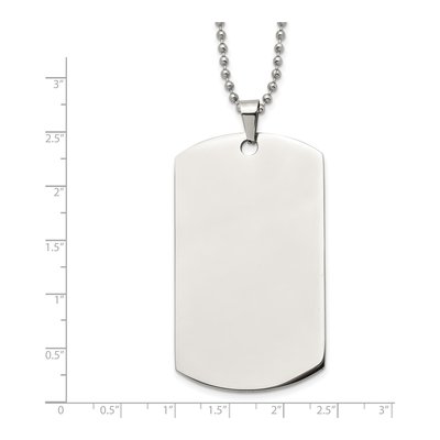 Stainless Steel Dog Tag Pendant Necklace – view 6