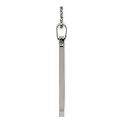 Stainless Steel Dog Tag Pendant Necklace – view 3