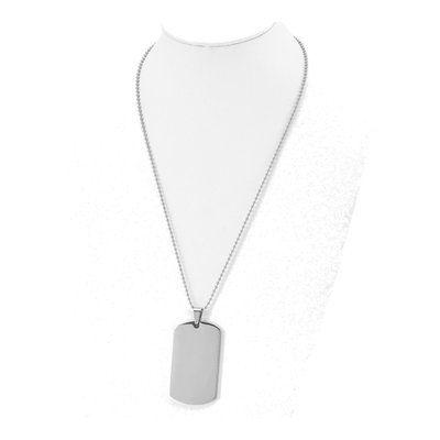 Stainless Steel Dog Tag Pendant Necklace – view 5