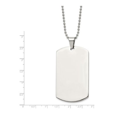 Stainless Steel Dog Tag Pendant Necklace – view 6