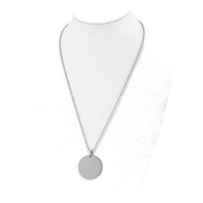 Stainless Steel Dog Tag Ball Pendant Necklace – view 5