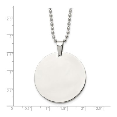 Stainless Steel Dog Tag Ball Pendant Necklace – view 6