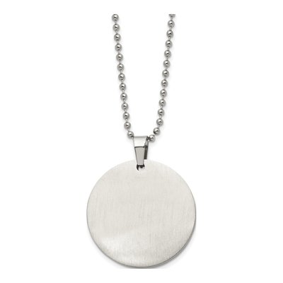 Stainless Steel Dog Tag Ball Pendant Necklace – view 8
