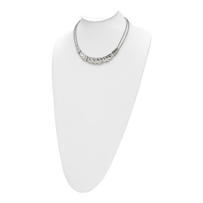 Stainless Steel Textured Necklace – view 5