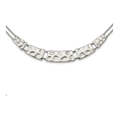 Stainless Steel Textured Necklace