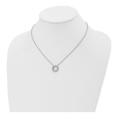 Stainless Steel CZ Pendant Necklace – view 5