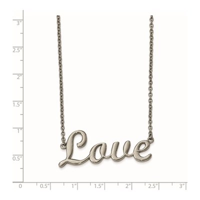 Stainless Steel LOVE Pendant Necklace – view 4