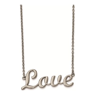 Stainless Steel LOVE Pendant Necklace