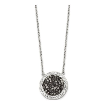 Stainless Steel Crystal Pendant Necklace – view 3