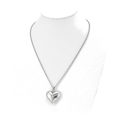 Stainless Steel Crystal Heart Pendant Necklace – view 5