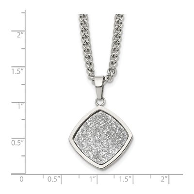 Stainless Steel Druzy Pendant Necklace – view 7