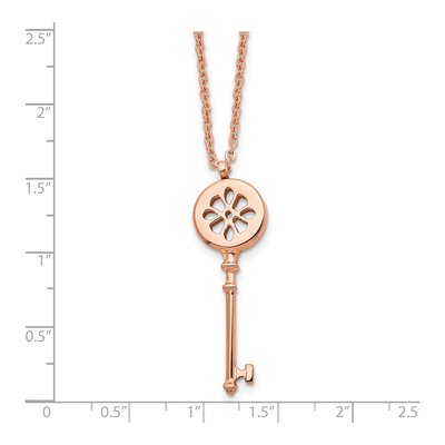 Stainless Steel IP Key Pendant Necklace – view 7