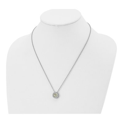 Stainless Steel CZ August Birthstone Pendant Necklace – view 5