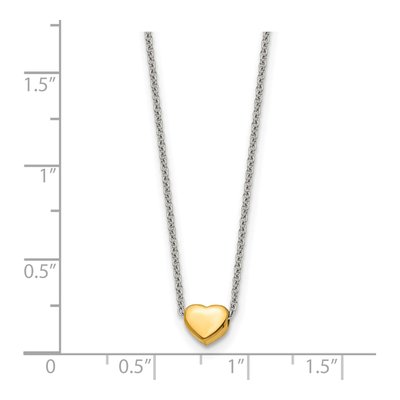 Stainless Steel Heart Pendant Necklace – view 6