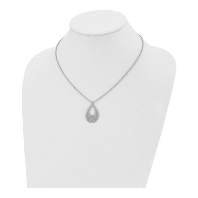 Stainless Steel Reversible Cut-Out Pendant Necklace – view 6