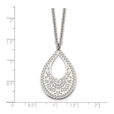 Stainless Steel Reversible Cut-Out Pendant Necklace – view 7