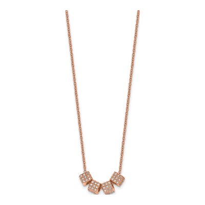 Stainless Steel CZ Pendant Necklace – view 4