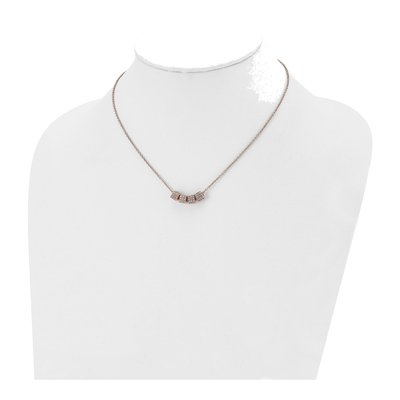 Stainless Steel CZ Pendant Necklace – view 5