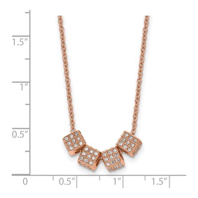Stainless Steel CZ Pendant Necklace – view 6
