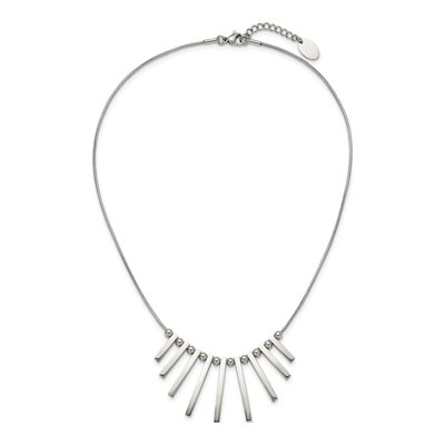Stainless Steel Bars Snake Necklace – view 7