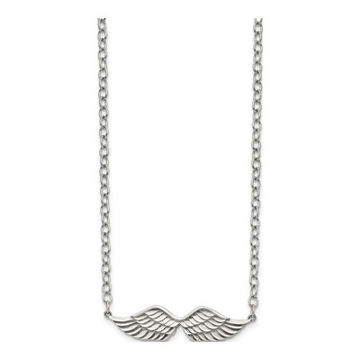 Stainless Steel Angel Wings Pendant Necklace – view 4