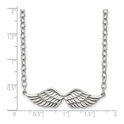 Stainless Steel Angel Wings Pendant Necklace – view 6