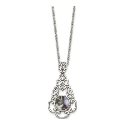 Stainless Steel Abalone Pendant Necklace – view 3