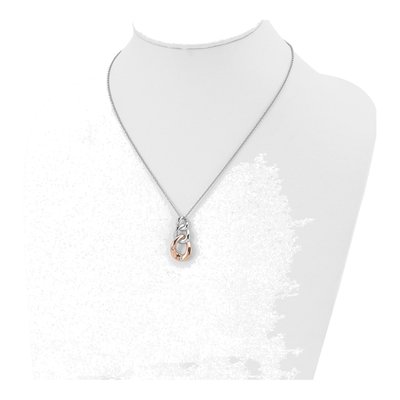 Stainless Steel Crystal IP Pendant Necklace – view 5