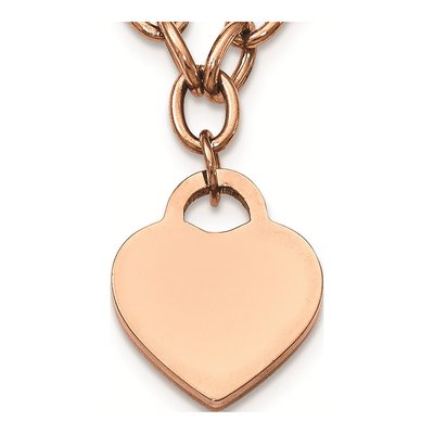 Stainless Steel IP Heart Pendant Necklace – view 3