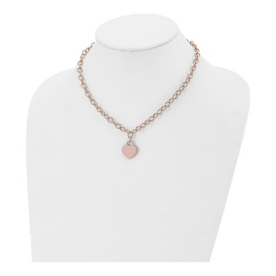 Stainless Steel IP Heart Pendant Necklace – view 5