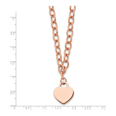 Stainless Steel IP Heart Pendant Necklace – view 6
