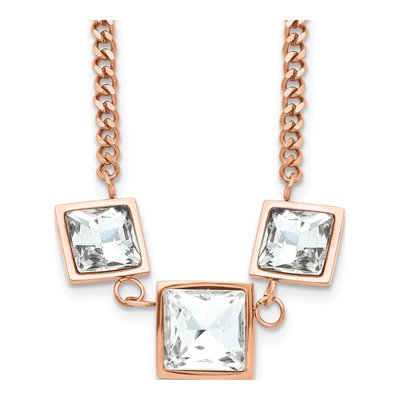 Stainless Steel IP Glass Necklace