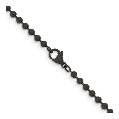 Black Stainless Steel 3mm Ball Bead Chain – view 4