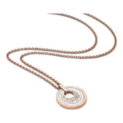 Stainless Steel Crystal IP Pendant Necklace – view 7