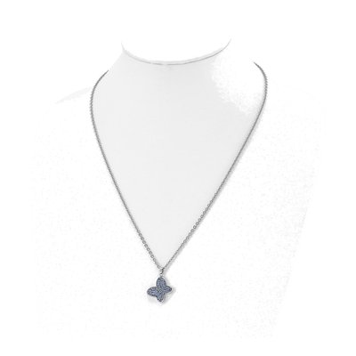 Stainless Steel Crystal Butterfly Pendant Necklace – view 5