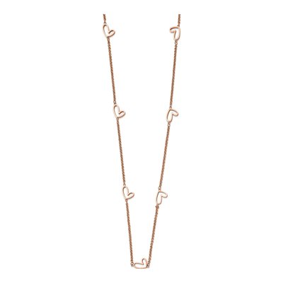 Stainless Steel IP Hearts Pendant Necklace – view 3