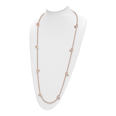 Stainless Steel IP Hearts Pendant Necklace – view 6