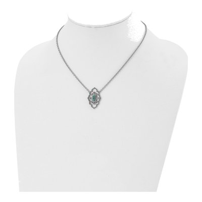 Stainless Steel CZ Pendant Necklace – view 5