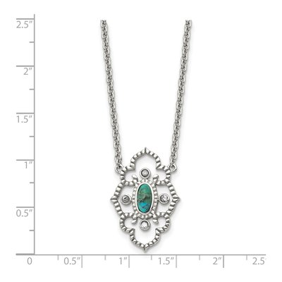 Stainless Steel CZ Pendant Necklace – view 6