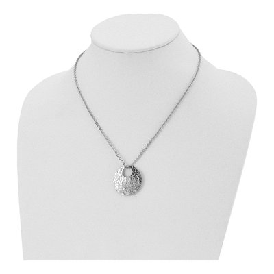 Stainless Steel Hammered Necklace – view 5
