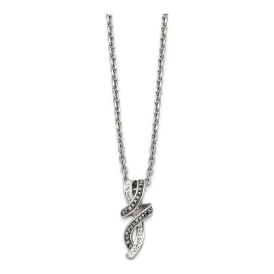 Stainless Steel Crystal Twist Necklace – view 3