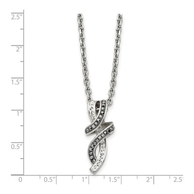 Stainless Steel Crystal Twist Necklace – view 6