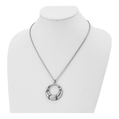 Stainless Steel Enamel Crystal Pendant Necklace – view 5
